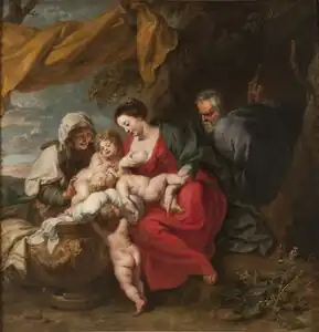 Pierre Paul Rubens (attribué à Jan van den Hoecke), La Sainte Famille, Stockholm, Nationalmuseum