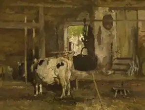 Intérieur d'étable au musée royal des Beaux-Arts d'Anvers.