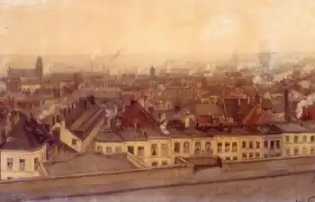 Panorama de Bruxelles derrière la Colonne du Congrès.