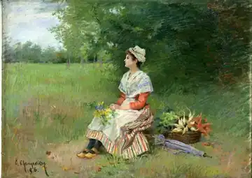 La marchande de légumes, pastel 32&nbsp;×&nbsp;44&nbsp;cm, 1896.