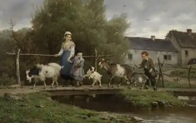 Sur le pont (1878), Musée royal des Beaux-Arts d'Anvers.