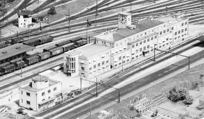 bâtiment administratif principal en 1956, bien culturel suisse d'importance nationale, construit en 1931