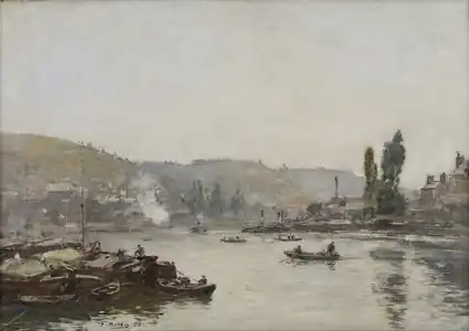 La Seine à Rouen.Buffalo, galerie d'art Albright-Knox.