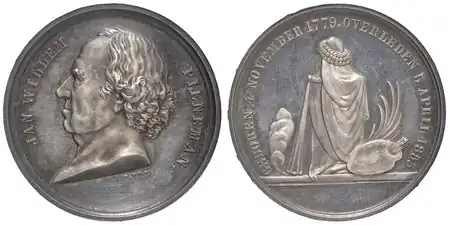 Décès du peintre Jan Willem Pieneman (1779-1853).