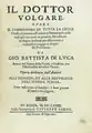 Il dottor volgare, stamperia di Giuseppe Corvo, 1673.