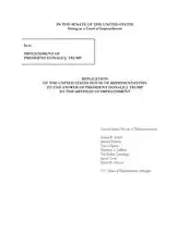 Réplique de la Chambre des représentants à la réponse de Donald Trump.