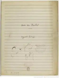 Image illustrative de l’article Air de ballet