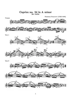 Image illustrative de l’article Vingt-quatre caprices pour violon de Paganini