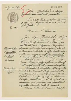 Copie numérisée d'un document écrit.