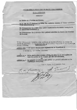Nomination aux fonctions de Commissaire Régional de la République de la Bretagne , le 3 Octobre 1943