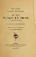 Baudelaire, Petits poëmes en prose